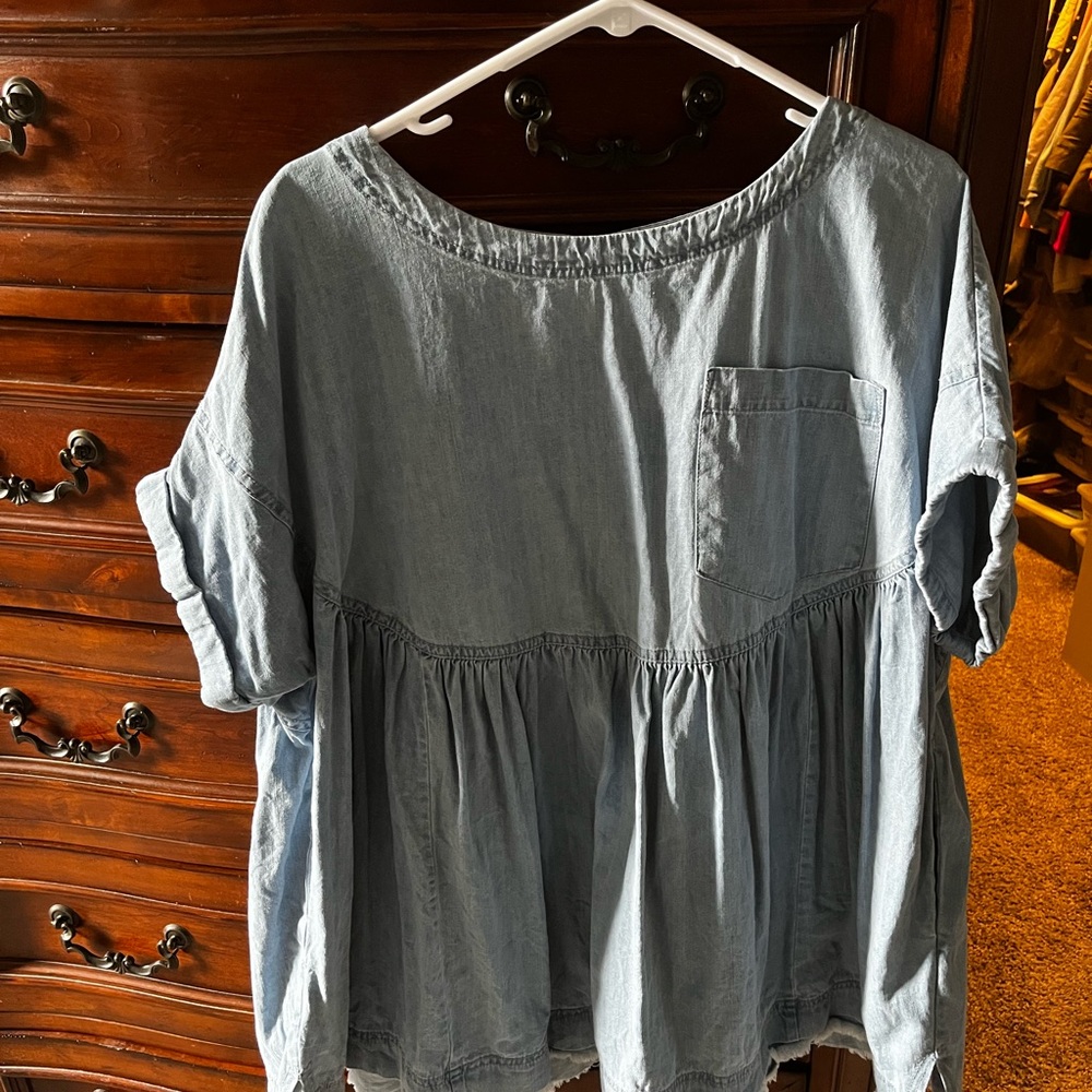 We The Free Moon City Denim Top
